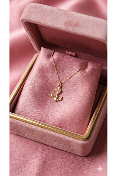 Aktemur Silver 925 Ayar Gümüş Minimal Gemi Çapası Kolye