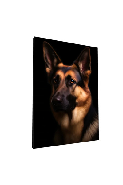 PozaTablou Pictură pe pânză: Portret realist al unui ciobănesc german 70x100 cm