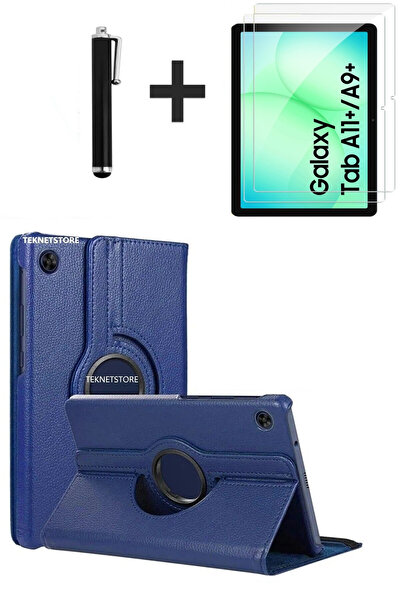 TEKNETSTORE For Samsung Galaxy Tab A11+ Plus 11 Inch 2025 Case Screen Protector Pen Set 360 Rotatable Cover Protection