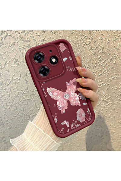 Hontinga حافظة هاتف من السيليكون الناعم مضادة للسقوط متوافقة مع هاتف Tecno Sp...