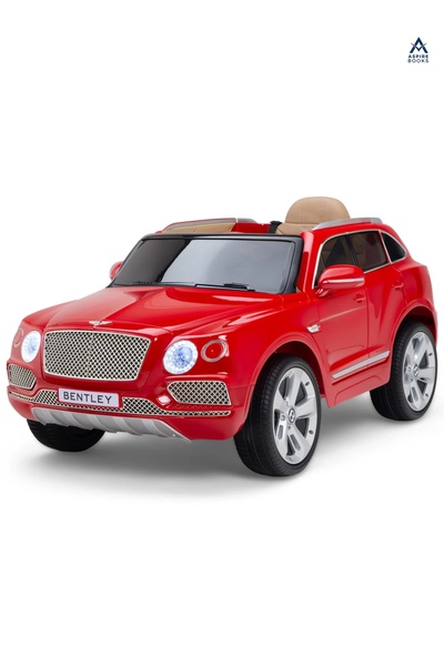 Aspire Books Ride-On Bentley Car for Kids (Red) - Remote Control, Music & Lights