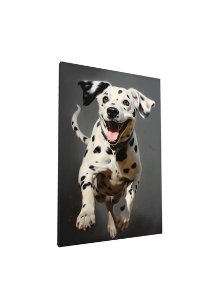 PozaTablou Pictură pe pânză: Dalmațian vesel în mișcare 70x100 cm