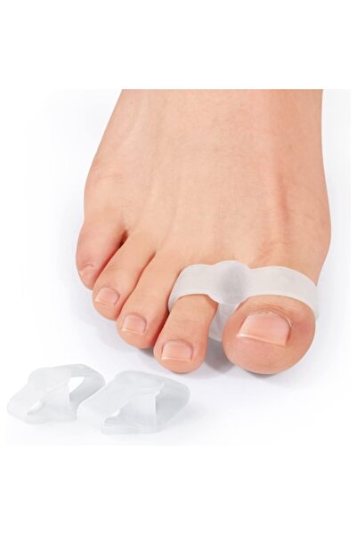 Sarphia Store 2-piece bunion protectors, 2-toe silicone separator, white