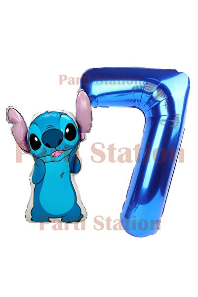 Parti Station مجموعة بالونات عيد الميلاد ليلو وستيتش للأطفال بعمر 7 سنوات