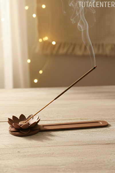 TUTACENTER Lotus Çiçeği Görünümlü Tütsülük - Dayanıklı & Şık Tütsü Standı Pla...
