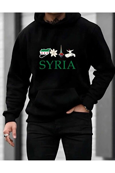 Hunors Sportswear & Company سترة سرييا مطبوع للجنسين موديل بغطاء رأس من القطن