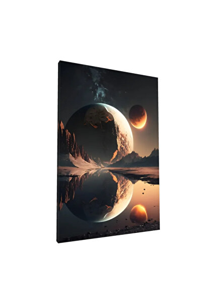 PozaTablou Pictură pe pânză: Peisaj cosmic cu reflexii planetare 70x100 cm