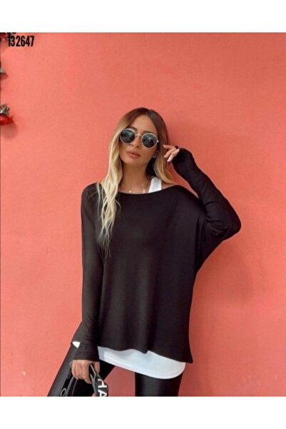 Wear Up Set dublu pentru femei, cu mânecă lungă, cu un singur umăr, bluză și ...