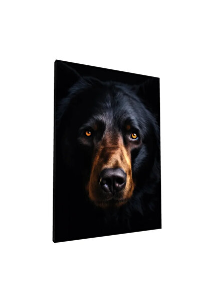 PozaTablou Pictură pe pânză: Portret realist de urs cu privire intensă (70x10...