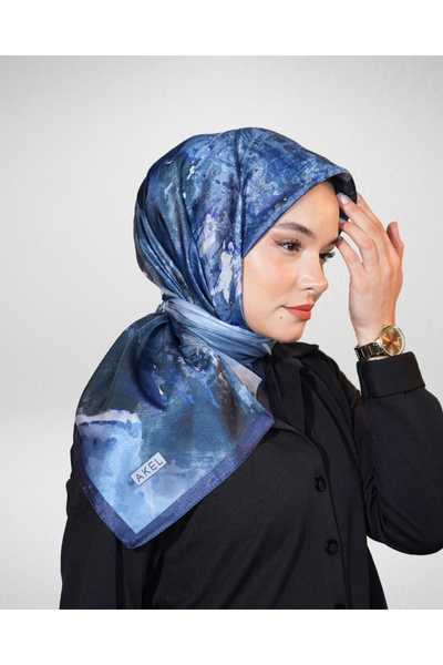 Akel Digital Crystal Scarf Pastel Paint Pattern