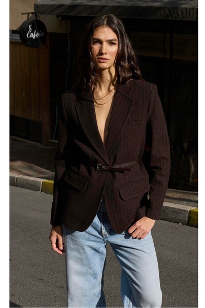 zxello Karina Acı Kahve Blazer Ceket