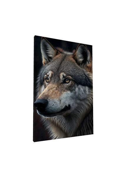 PozaTablou Pânză: Portret de lup realist și detaliat 80x120 cm