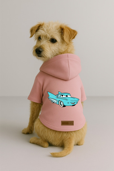 Monopetz Printed Dog and Cat Outfit & Dress with Fleece Inside - Pink Color K...