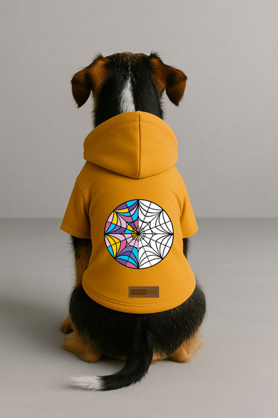 Monopetz Printed Dog and Cat Outfit & Dress with Fleece Inside - Yellow Color...