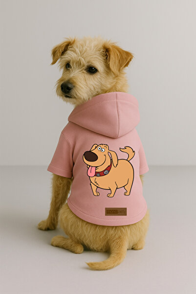 Monopetz Printed Dog and Cat Clothing & Dress with Fleece Inside - Pink Color...