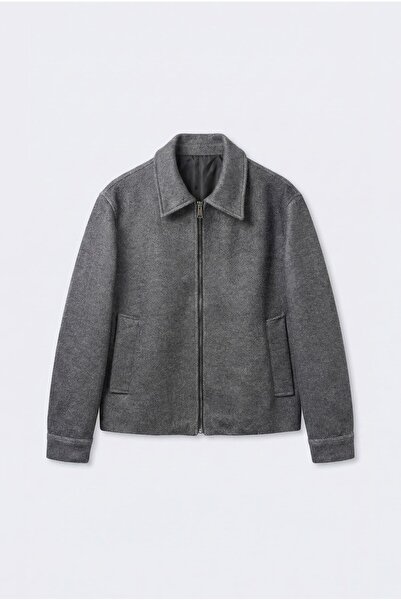 ablukaonline Men's Relax Fit Cashmere Coat Anthracite