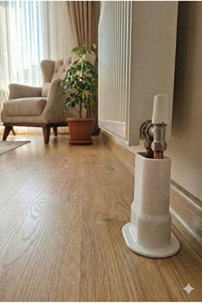 BEZE Beyaz Petek Ayak Gizleme Aparatı, Boru Gizleme Rozeti, Geniş Model