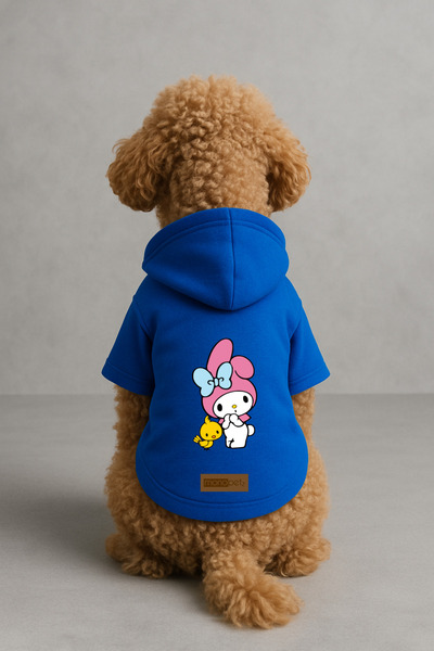 Monopetz Printed Dog and Cat Clothing & Dress with Fleece Inside - Blue Color...