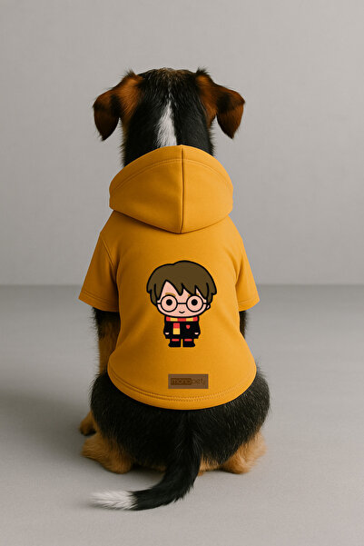 Monopetz Printed Dog and Cat Clothing & Dress with Fleece Inside - Yellow Col...