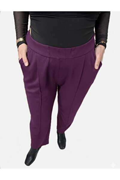 DEMOİSELLE Pantaloni din țesătură interlock din oțel material elastic pentru femei