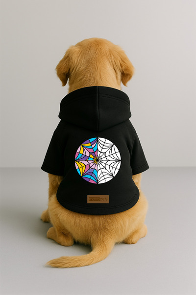 Monopetz Printed Inside Fleece Dog and Cat Clothing & Dress - Black Color K H...