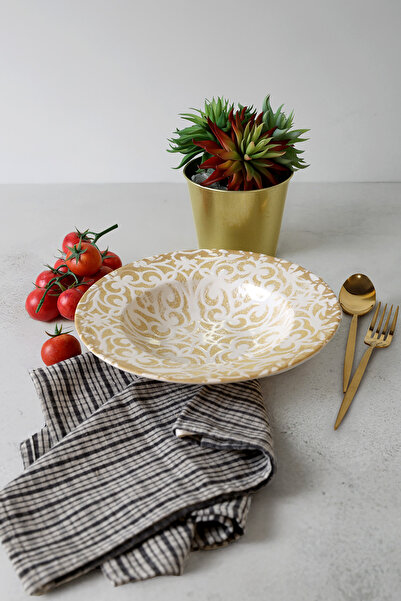 Keramika Vintage Gold Ege Makarna Tabağı 28 Cm 22706