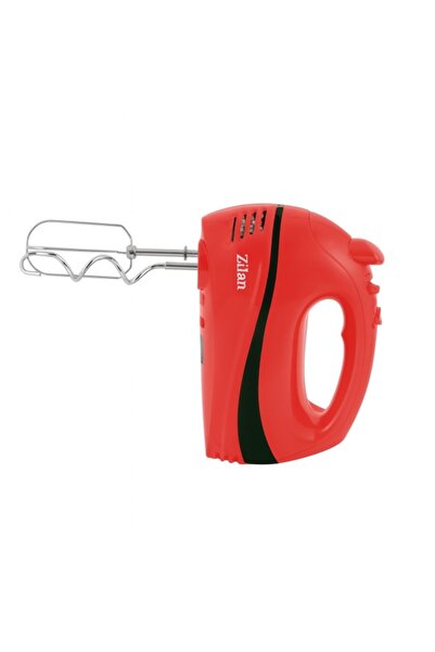 Zilan ZLN-8401 Hand Mixer – 300 W, 5 Speeds, Turbo, Stainless Accessories, Red