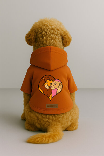 Monopetz Baskılı İçi Polarlı Köpek ve Kedi Kıyafeti & Elbisesi - Turuncu Renk...