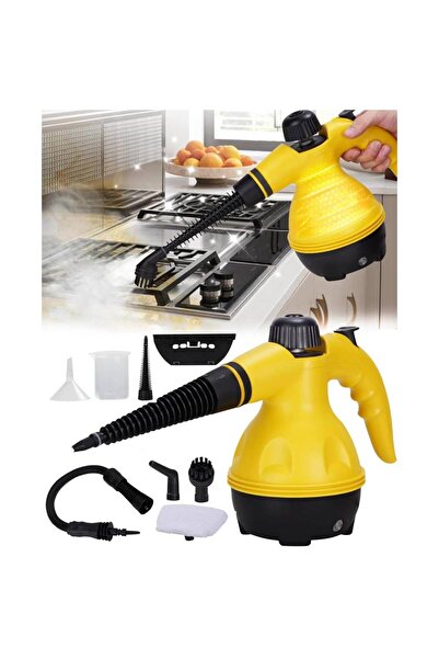 HYX منظف بخاري محمول باليد بقوة 1000 واط وبضغط عالي - 10 ملحقات