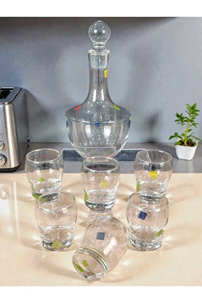AR Glass bottle set with 6 glasses L1040-2