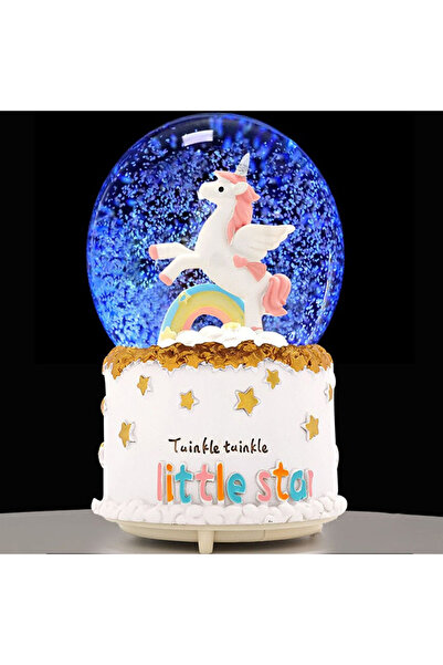 felix express Unicorn Işıklı Müzikli Kar Küresi