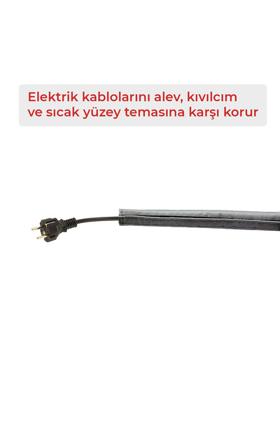 nivofire Yanmaz Kablo Koruma Toplama Kılıfı 10cm - 1mt