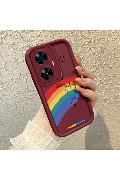 Hontinga حافظة هاتف من السيليكون الناعم متوافقة مع هاتف Realme C55