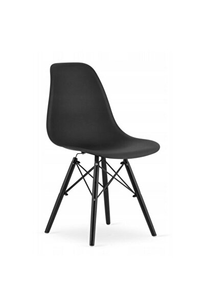 Artool Scandinavian style chair Osaka, PP & wood, black, 46x54x81 cm