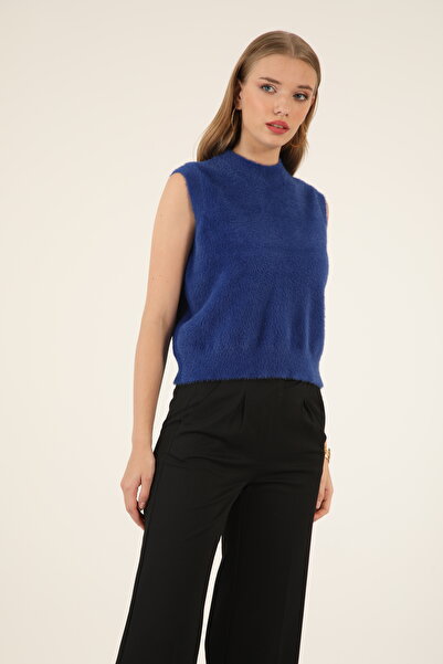 My City 80064- Stylish Comfortable Angora Women's Knitwear Zero Sleeve Sweater