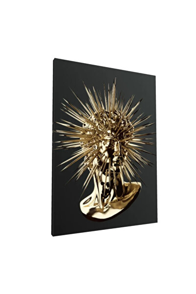 PozaTablou Bust aurit cu spini pe pânză (50x70 cm)