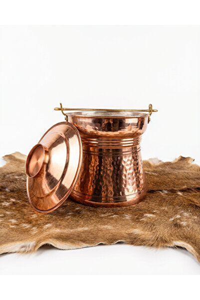 Taşhan Çarşı El İşçiliği Dövme Bakır Bakraç - Kapaklı ve Kulplu Otantik Mutfa...