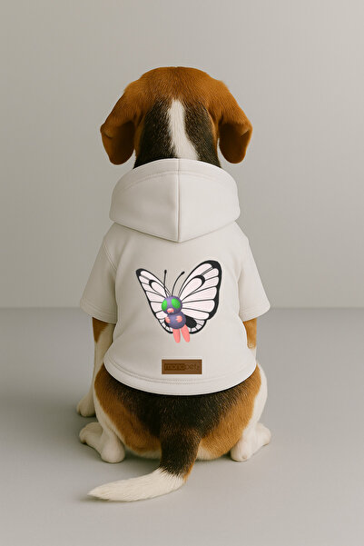Monopetz Printed Dog and Cat Clothing & Dress with Fleece Inside - White Colo...