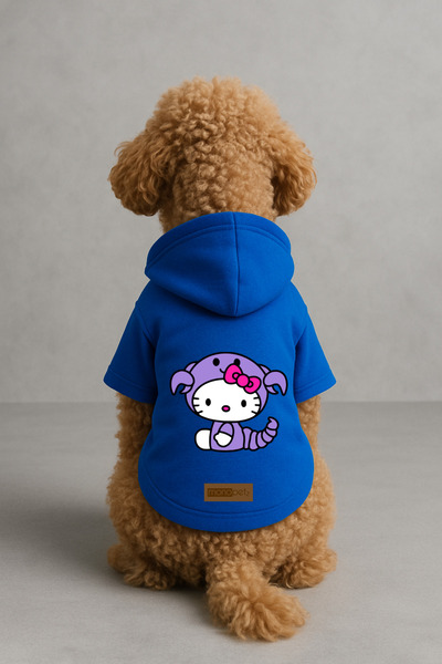 Monopetz Printed Inside Fleece Dog and Cat Clothing & Dress - Blue Color K Ho...
