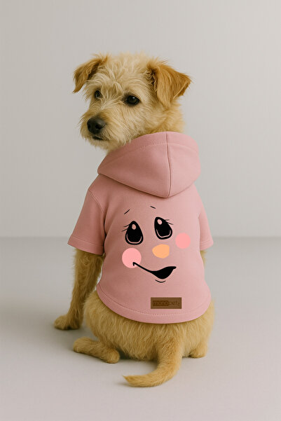 Monopetz Printed Dog and Cat Outfit & Dress with Fleece Inside - Pink Color K...