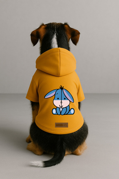 Monopetz Baskılı İçi Polarlı Köpek ve Kedi Kıyafeti & Elbisesi - Sarı Renk Ka...