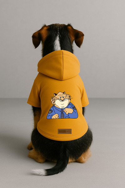 Monopetz Printed Dog and Cat Clothing & Dress with Fleece Inside - Yellow Col...