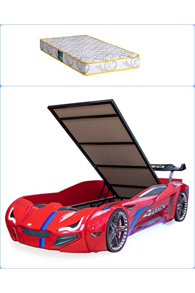 Setay Arabalı Yatak, Mercedes Full Ledli Rüzgarlıklı Bazalı Arabalı Yatak - K...