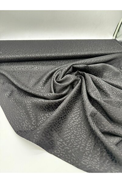 Kumaş Sevdası Jakarlı Floş İpek Kumaş (Eni 150cm) Polyester içermez İç Göstermez Ferace Abaya Elbise