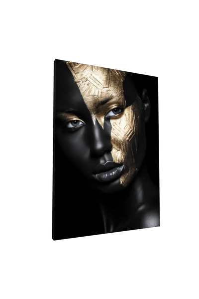 PozaTablou Portret artistic pe pânză cu accente aurii - 80x110 cm