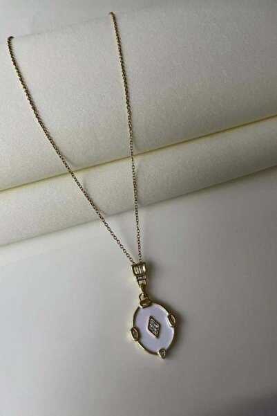 Karakedi Gold Zircon Stone Oval Necklace