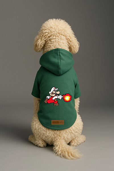 Monopetz ملابس وثوب للكلاب والقطط مع بطانة من الصوف من الداخل - لون أخضر K بغ...