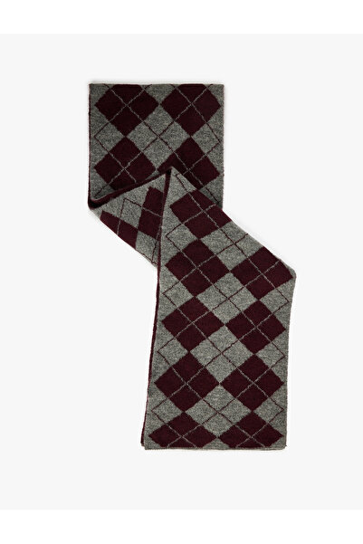 Koton Diamond Patterned Long Scarf