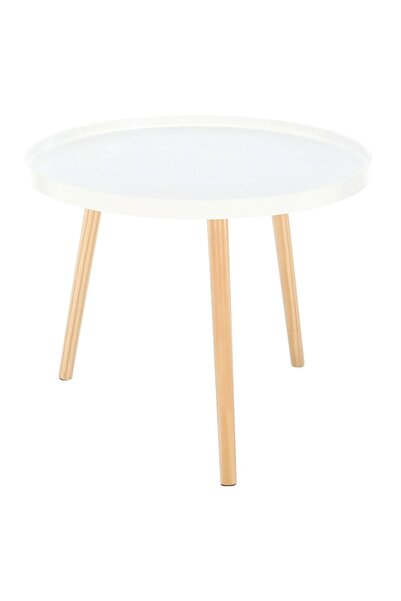 DacEnergy DacEnergy(C) coffee table, made of wood and MDF, small dimensions, round shape,...