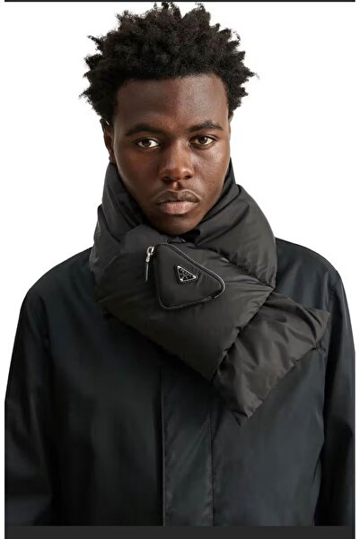 Prada Sport Brand Plate Wool and Recycled Nylon Scarf